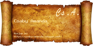 Csaby Amanda névjegykártya